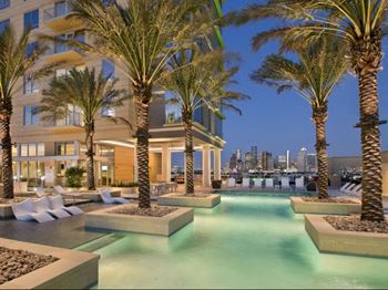 75 Lap Pool with a Sun Lounge at The Sovereign at Regent Square, TX 77019